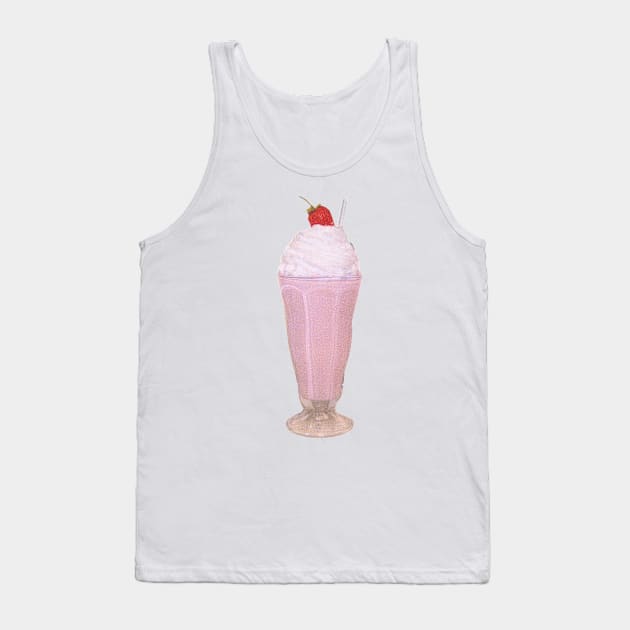 Strawberry Milk Shake Special Tank Top by Food Photography